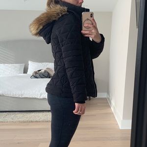 Black puffer jacket
